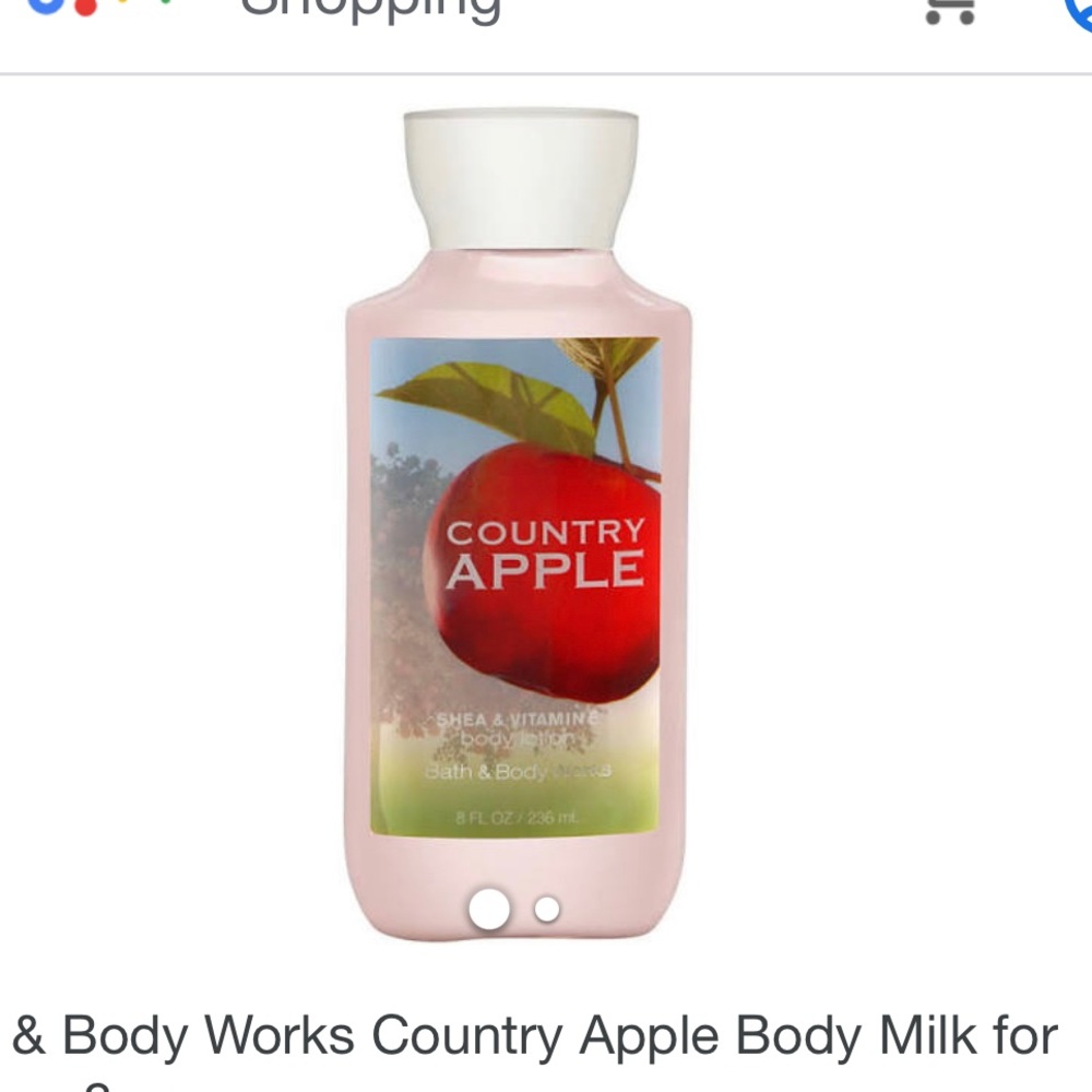 TWO BOTTLES of Country Apple BBW lotion